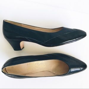 Salvatore Ferragamo 2” Heel Navy Blue Pumps 8.5AA (narrow)